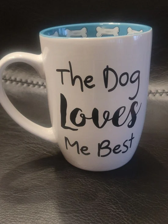 PetRageous Dog Lovers Stoneware Mug - "The Dog Loves Me Best" NEW - Picture 6 of 7